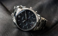 Buy Men's Chronograph Quartz Neutra Silver Stainless Steel Black Dial 44Mm Watch in Pakistan