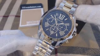 Buy Michael Kors Womens Chronograph Quartz Bradshaw Two Tone Stainless Steel Blue Dial 43mm Watch - Mk5976 in Pakistan
