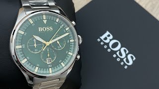 Buy Hugo Boss Mens Quartz Pioneer Stainless Steel Green Dial 44mm Watch - 1513868 in Pakistan