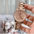 Buy Michael Kors Womens Quartz Ritz Stainless Steel Rose Gold Dial 37mm Watch - Mk6598 in Pakistan