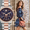 Buy Michael Kors Womens Quartz Two-tone Stainless Steel Navy Blue Dial 40mm Watch - Mk6205 in Pakistan