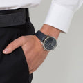 Buy Emporio Armani Men’s Chronograph Quartz Leather Strap Blue Dial 43mm Watch - AR11018 in Pakistan