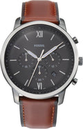Buy Men's Chronograph Quartz Neutra Amber Leather Strap Gray Dial 44Mm Watch in Pakistan