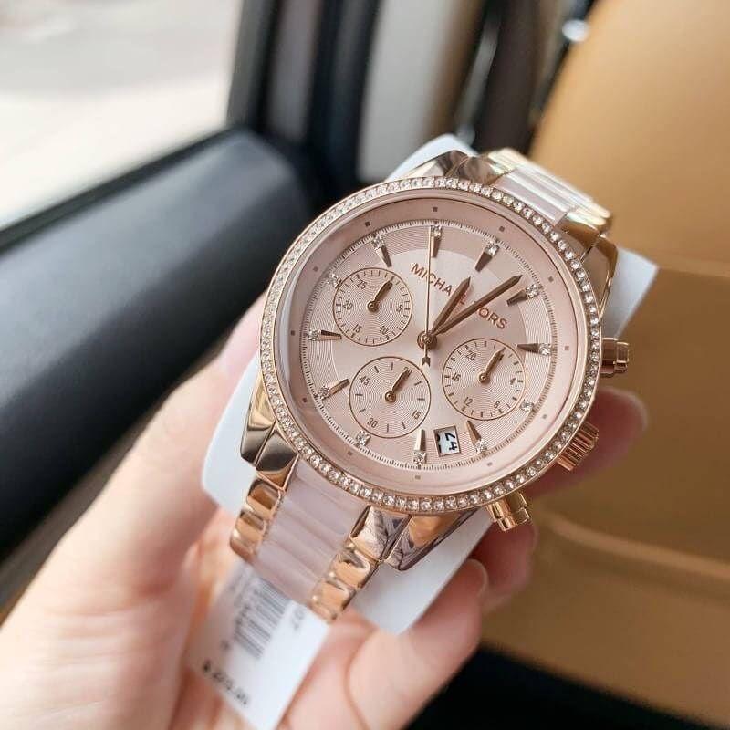 Buy Michael Kors Womens Quartz Ritz Stainless Steel Rose Gold Dial 37mm Watch - Mk6307 in Pakistan