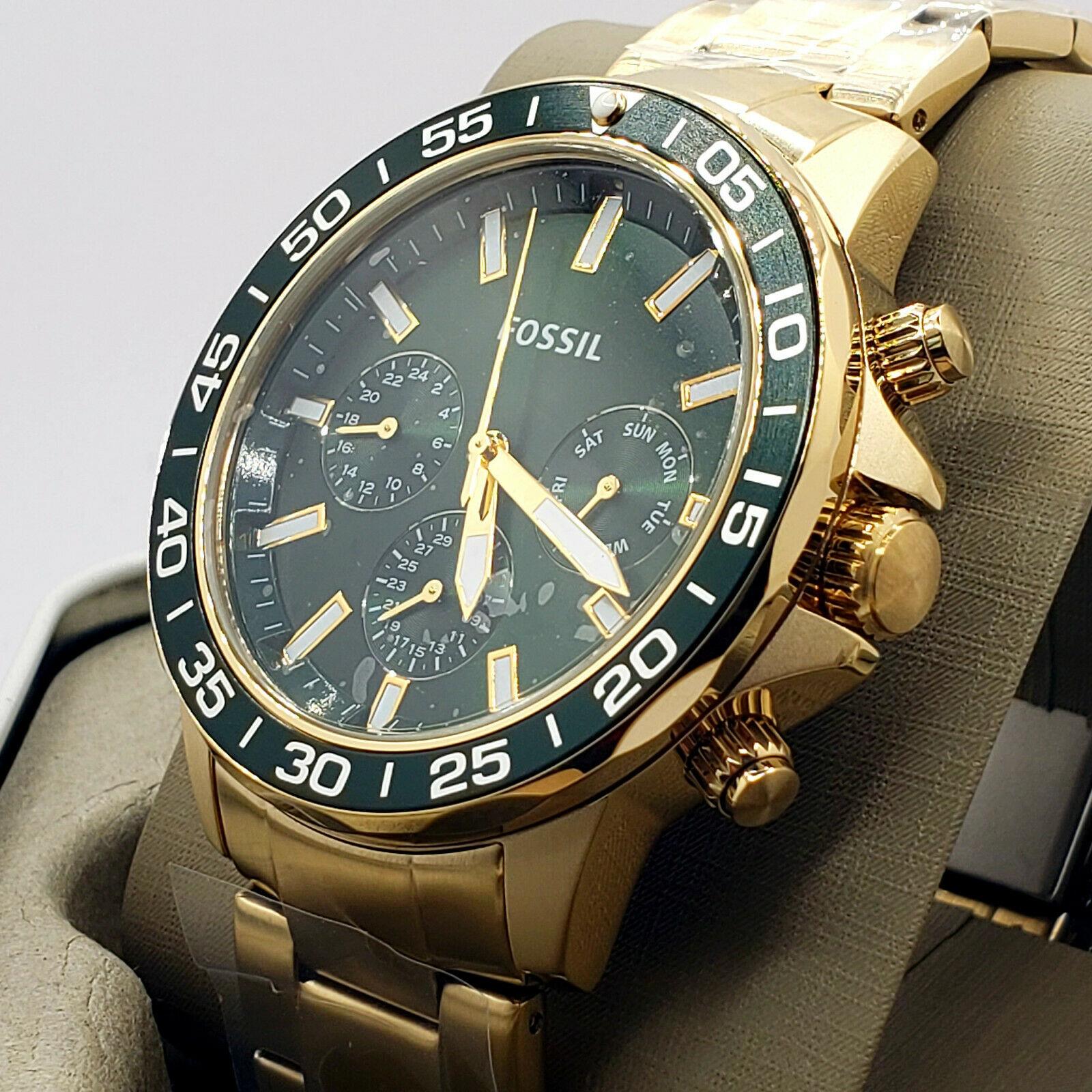 Buy Men's Chronograph Quartz Bannon Stainless Steel Green Dial 45Mm Watch in Pakistan