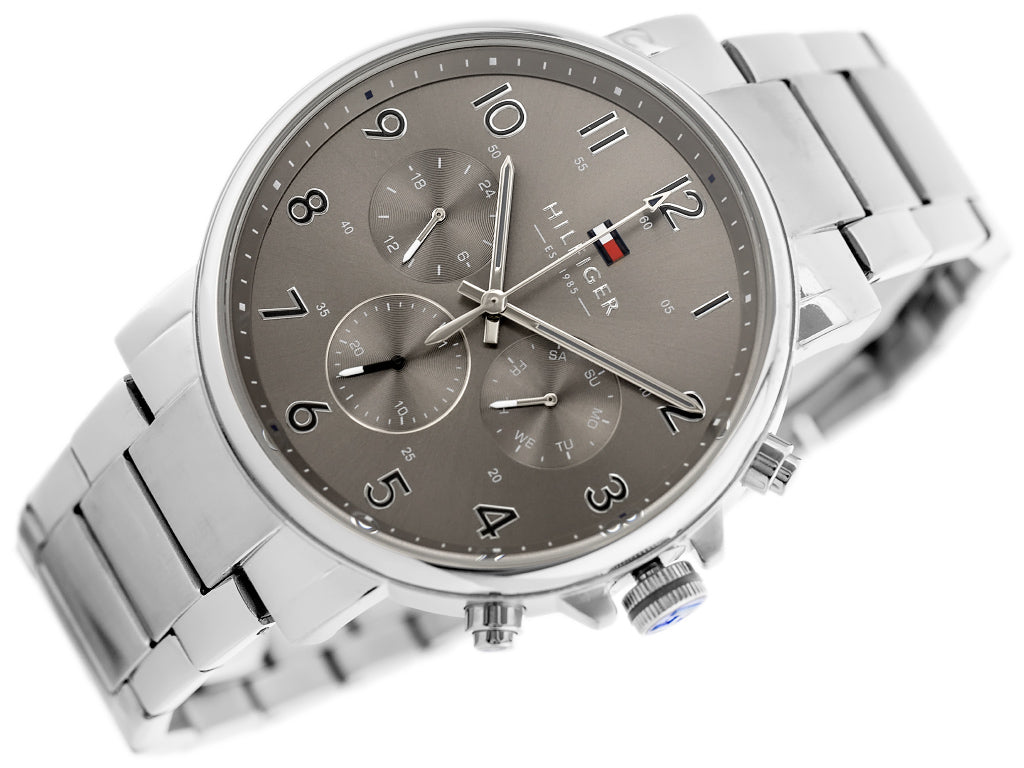Buy Tommy Hilfiger Chronograph Quartz Stainless Steel Grey Dial 46mm Watch for Men - 1710382 in Pakistan