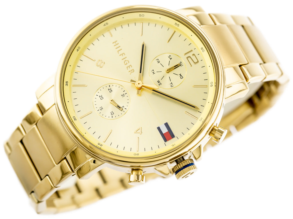 Buy Tommy Hilfiger Mens Quartz Gold Stainless Steel Gold Dial 44mm Watch - 1710415 in Pakistan