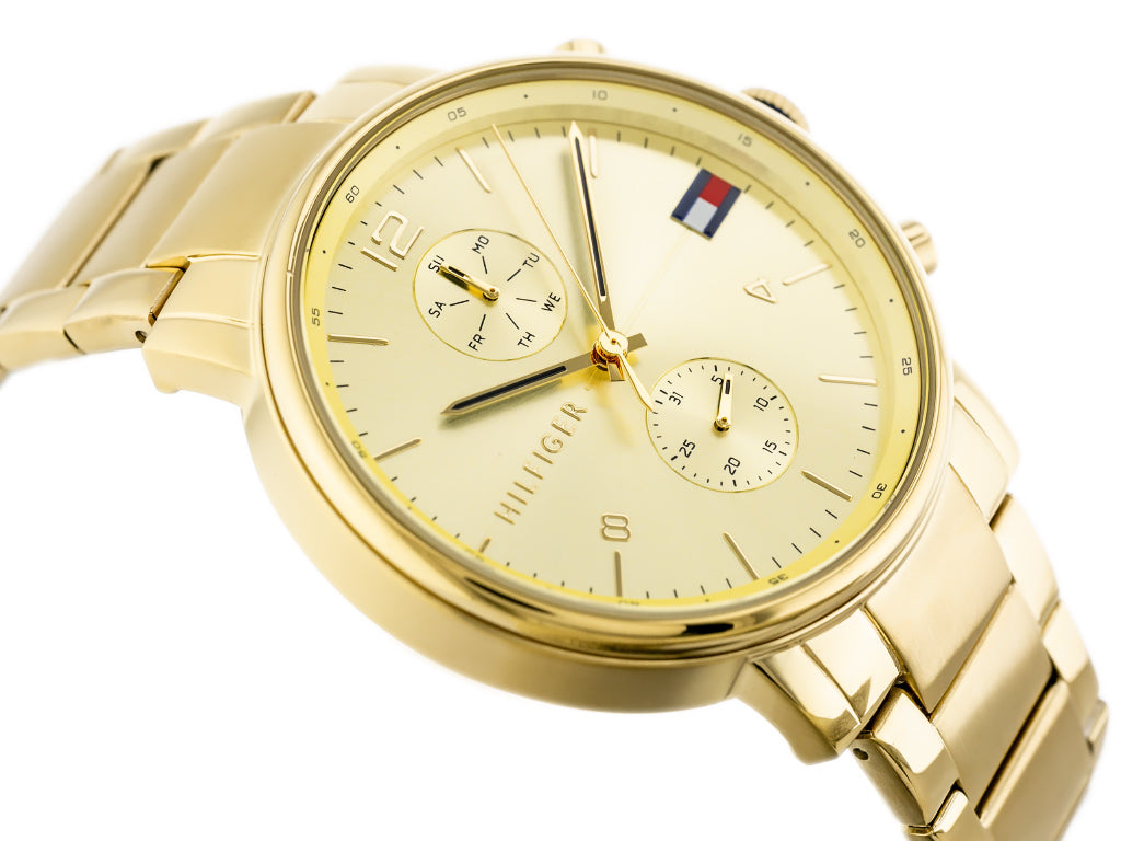 Buy Tommy Hilfiger Mens Quartz Gold Stainless Steel Gold Dial 44mm Watch - 1710415 in Pakistan