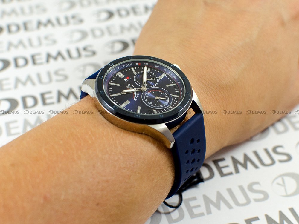 Buy Tommy Hilfiger Quartz Blue Silicone Strap Blue Dial 44mm Watch for Men - 1791635 in Pakistan