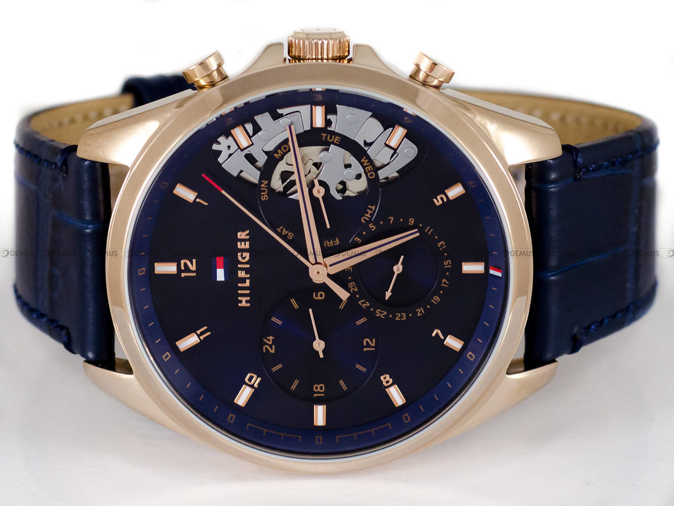 Buy Tommy Hilfiger Mens Quartz Leather Strap Blue Dial 44mm Watch - 1710451 in Pakistan