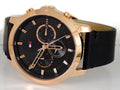 Buy Tommy Hilfiger Mens Quartz Black Leather Strap Black Dial 46mm Watch - 1791798 in Pakistan