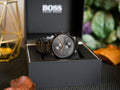 Buy Hugo Boss Mens Chronograph Quartz Integrity Stainless Steel Black Dial 43mm Watch - 1513780 in Pakistan