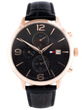 Buy Tommy Hilfiger Quartz Leather Strap Black Dial 42mm Watch for Men - 1710358 in Pakistan