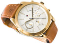 Buy Tommy Hilfiger Mens Quartz Brown Leather Strap Silver Dial 44mm Watch - 1791742 in Pakistan