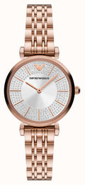 Buy Emporio Armani Women's Quartz Rose Gold Stainless Steel Silver Dial 32mm Watch AR11446 in Pakistan