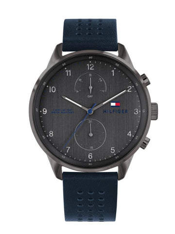 Buy Tommy Hilfiger Quartz Leather Strap Grey Dial 44mm Watch for Men - 1791578 in Pakistan