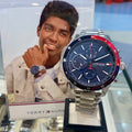 Buy Tommy Hilfiger Mens Quartz Stainless Steel Blue Dial 46mm Watch - 1791718 in Pakistan