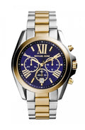 Buy Michael Kors Womens Chronograph Quartz Bradshaw Two Tone Stainless Steel Blue Dial 43mm Watch - Mk5976 in Pakistan