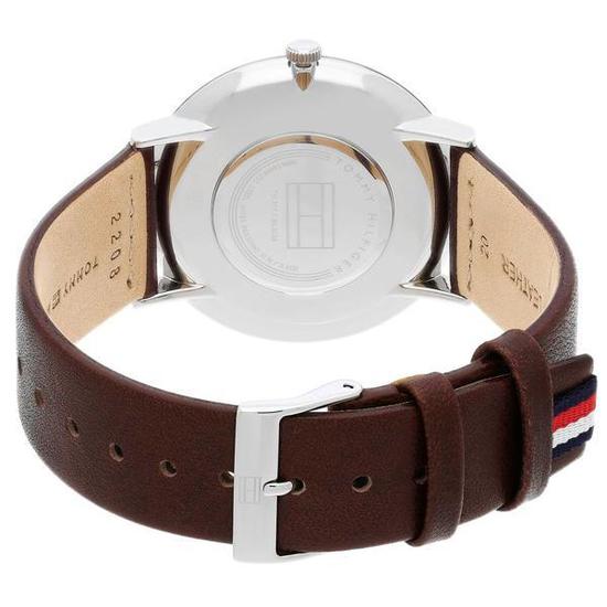 Buy Tommy Hilfiger Quartz Brown Leather Strap Silver Dial 40mm Watch for Men - 1791463 in Pakistan