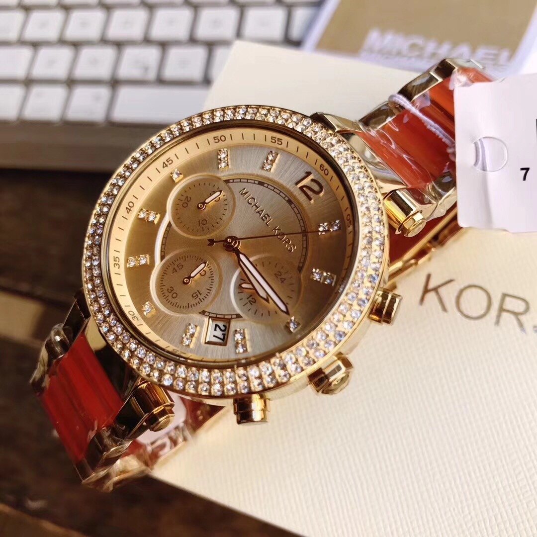 Buy Michael Kors Parker Multi-Function Champagne Dial Ladies Watch - MK6139 in Pakistan
