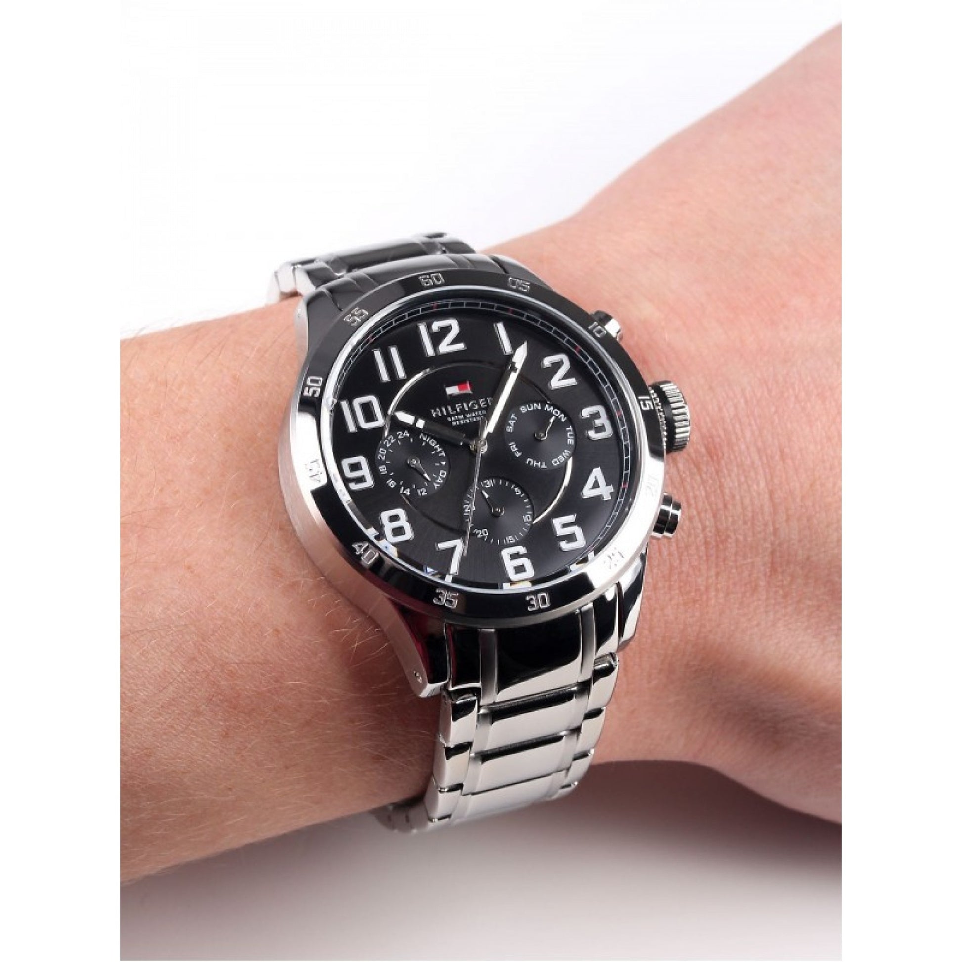 Buy Tommy Hilfiger Quartz Stainless Steel Black Dial 46mm Watch for Men - 1791054 in Pakistan