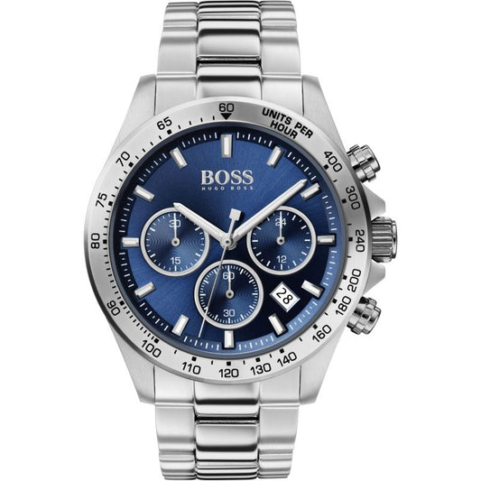 Buy Hugo Boss Mens Chronograph Hero Sport Stainless Steel Blue Dial 45mm Watch - 1513755 in Pakistan