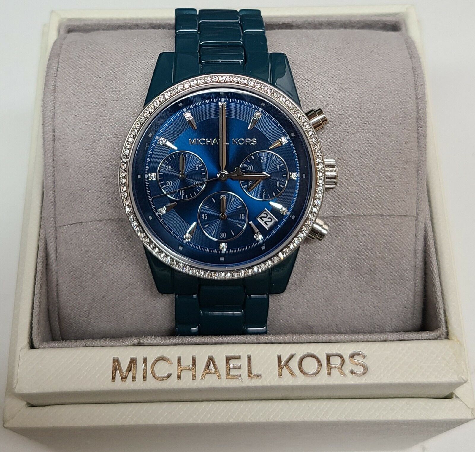 Buy Michael Kors Womens Quartz Blue Stainless Steel Blue Dial 37mm Watch - Mk6722 in Pakistan