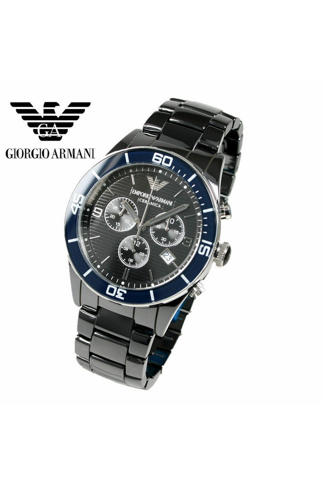 Buy Emporio Armani Men’s Chronograph Stainless Steel Black Dial 43mm Watch AR1429 in Pakistan