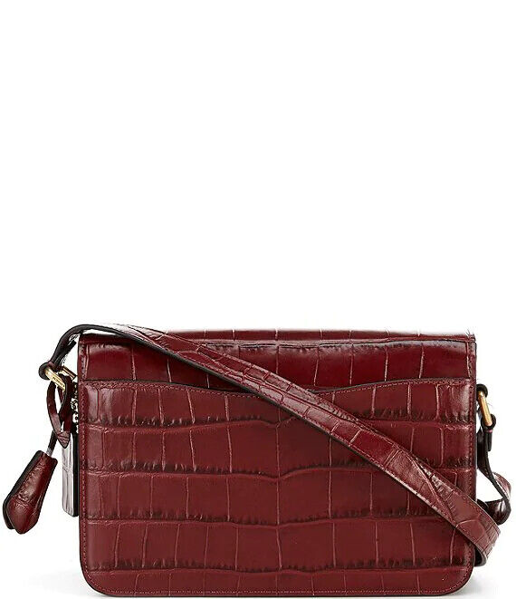 Buy Coach Studio Croc Embossed Bag Medium - Wine in Pakistan