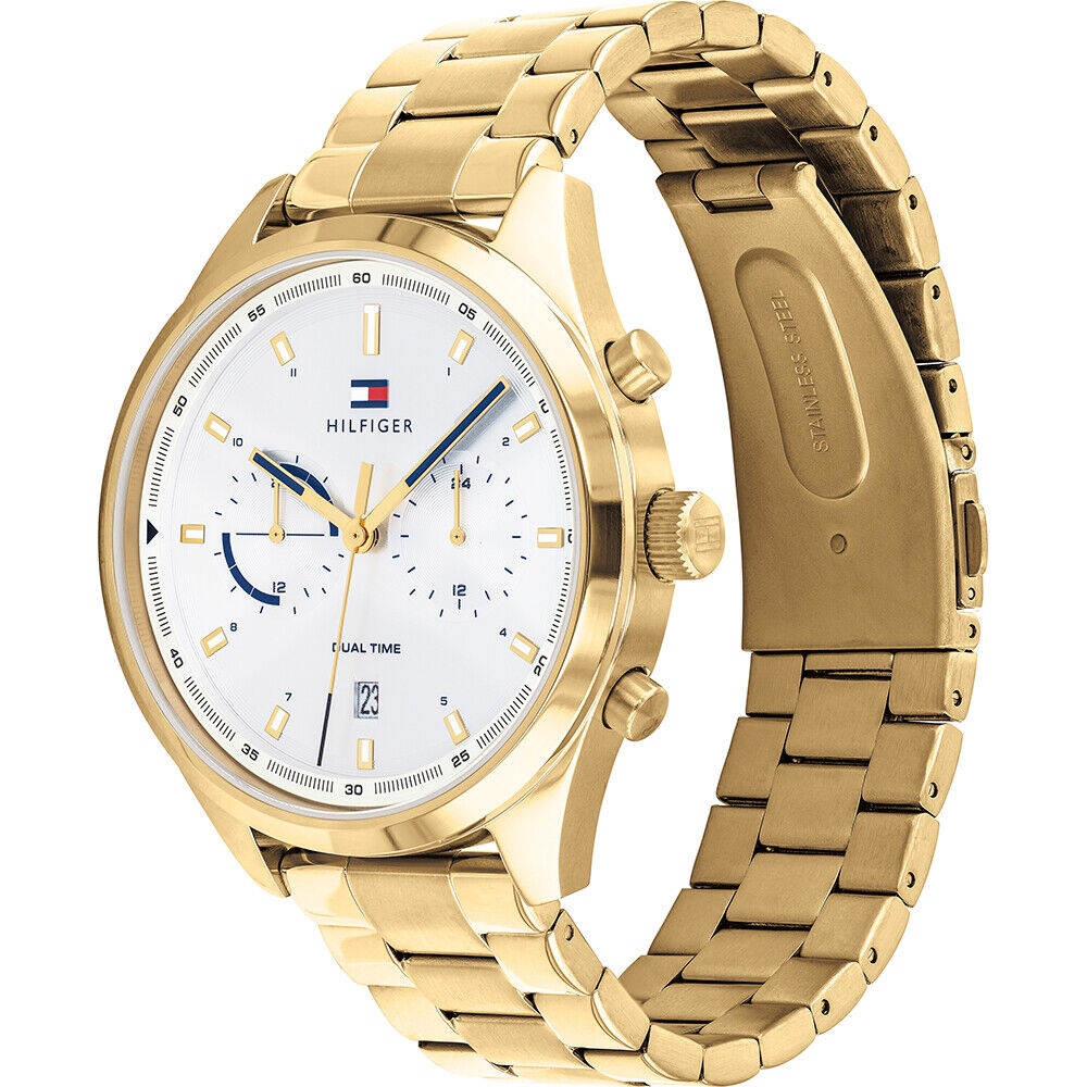 Buy Tommy Hilfiger Mens Quartz Stainless Steel Silver Dial 44mm Watch - 1791576 in Pakistan