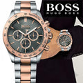 Buy Hugo Boss Mens Ikon Two-tone Rose Gold Silver Strap Grey Dial Watch - 1513339 in Pakistan