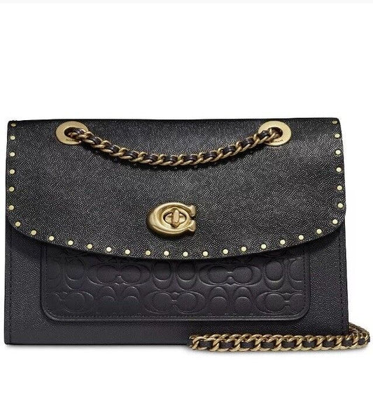 Buy Coach Parker Shoulder Bag Medium - Black in Pakistan