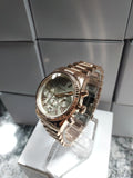 Buy Michael Kors Womens Quartz Lexington Rose Gold Stainless Steel Grey Dial 38mm Watch - Mk7217 in Pakistan