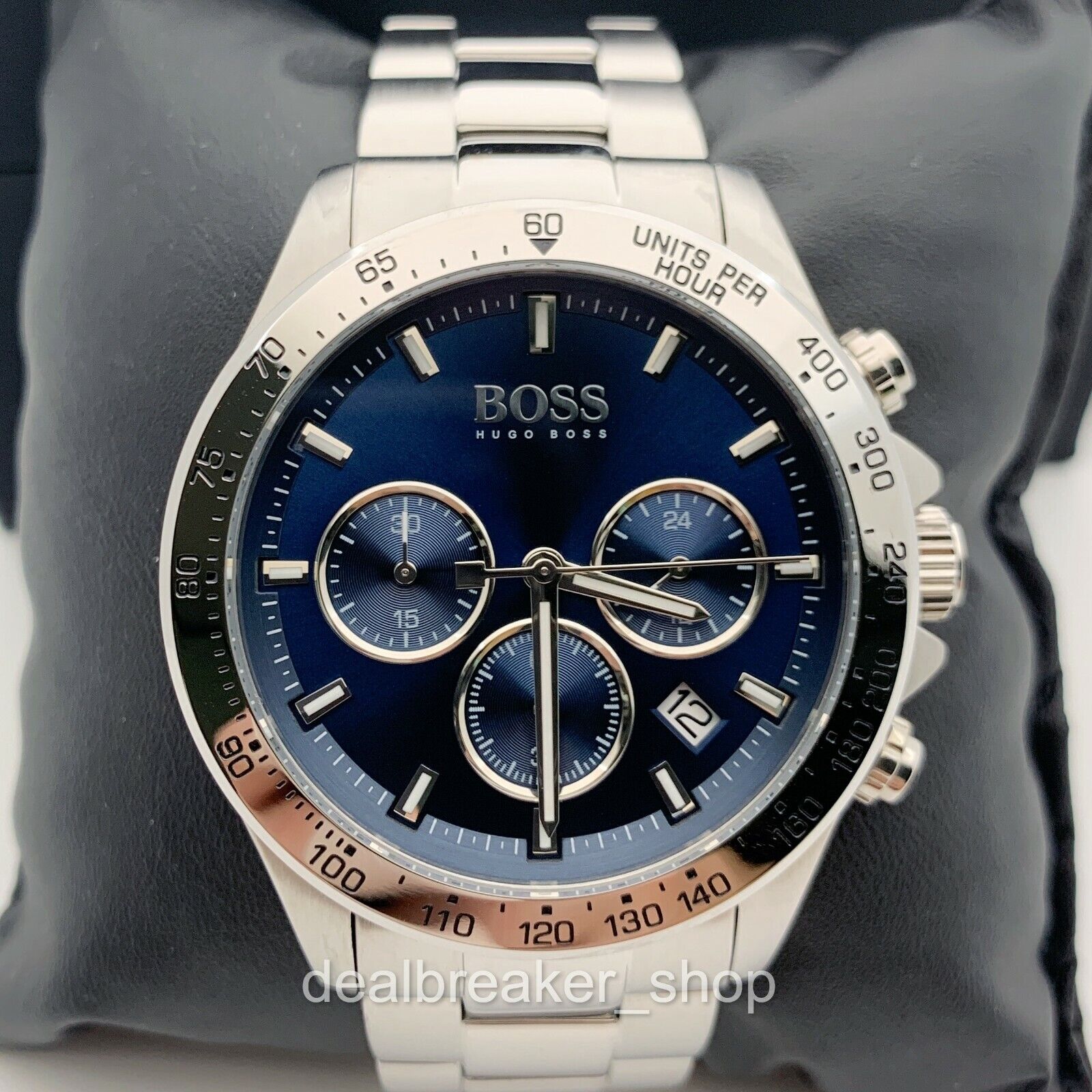 Buy Hugo Boss Mens Chronograph Hero Sport Stainless Steel Blue Dial 45mm Watch - 1513755 in Pakistan