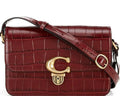 Buy Coach Studio Croc Embossed Bag Medium - Wine in Pakistan