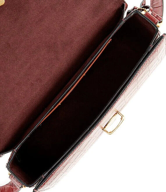 Buy Coach Studio Croc Embossed Bag Medium - Wine in Pakistan