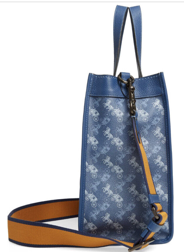 Buy Coach Field Tote In Signature Canvas With Horse And Carriage Print Bag Small - Blue in Pakistan