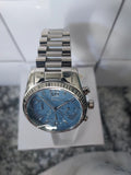 Buy Michael Kors Womens Quartz Lexington Silver Stainless Steel Blue Dial 38mm Watch - Mk7215 in Pakistan
