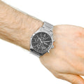 Buy Hugo Boss Mens Chronograph Quartz Grand Prix Stainless Steel Black Dial 44mm Watch - 1513477 in Pakistan