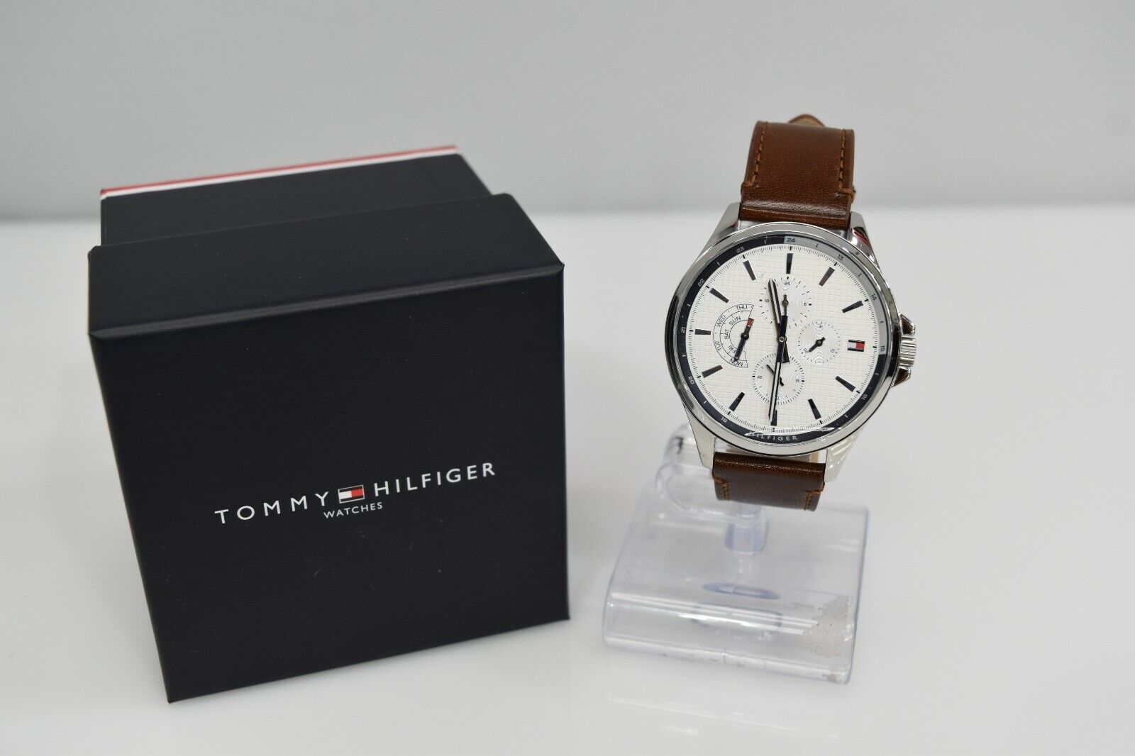 Buy Tommy Hilfiger Quartz Leather Strap White Dial 44mm for Men Watch - 1791614 in Pakistan