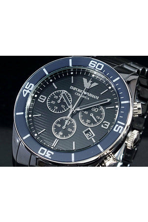 Buy Emporio Armani Men’s Chronograph Stainless Steel Black Dial 43mm Watch AR1429 in Pakistan