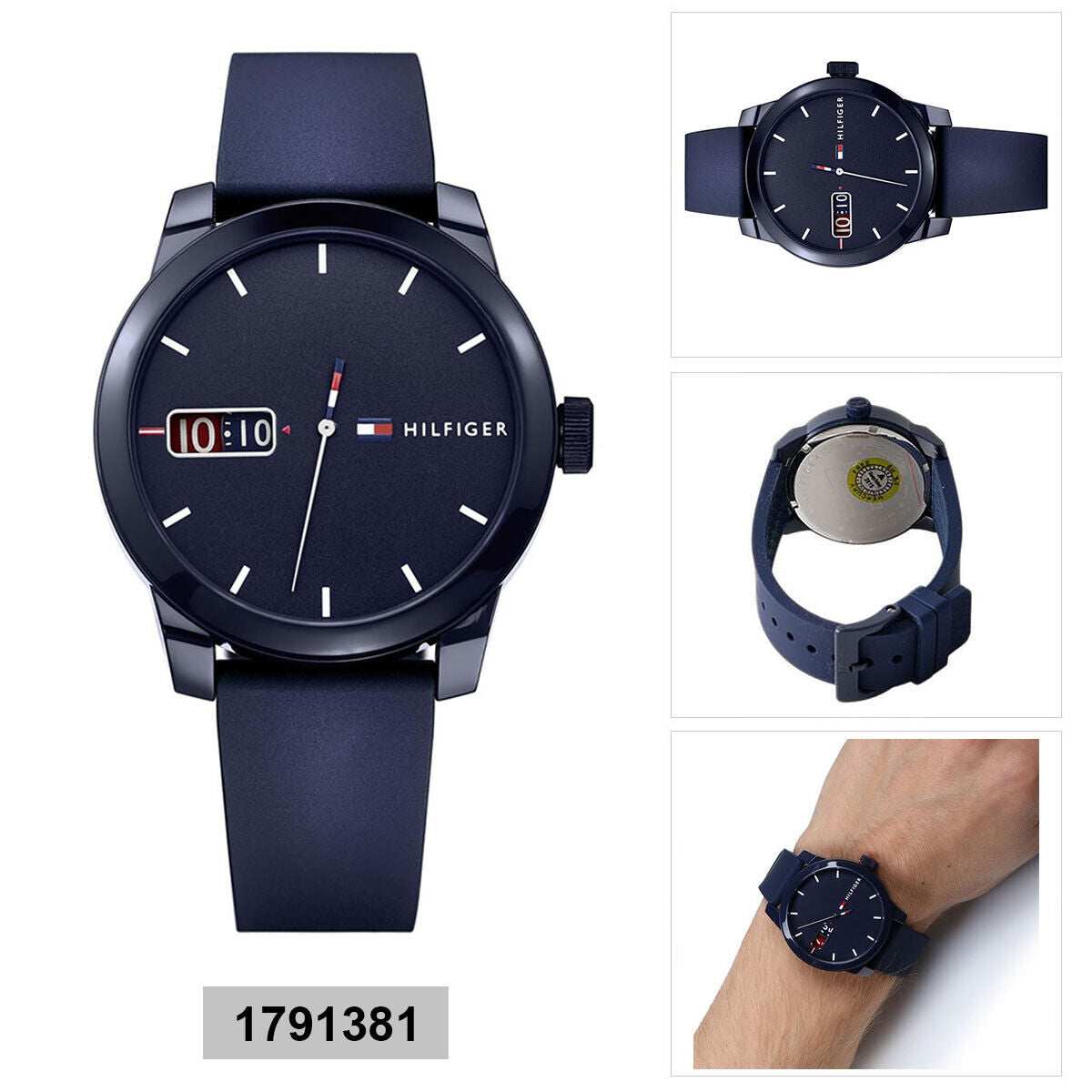 Buy Tommy Hilfiger Quartz Silicone Strap Blue Dial 42mm Watch for Men - 1791381 in Pakistan