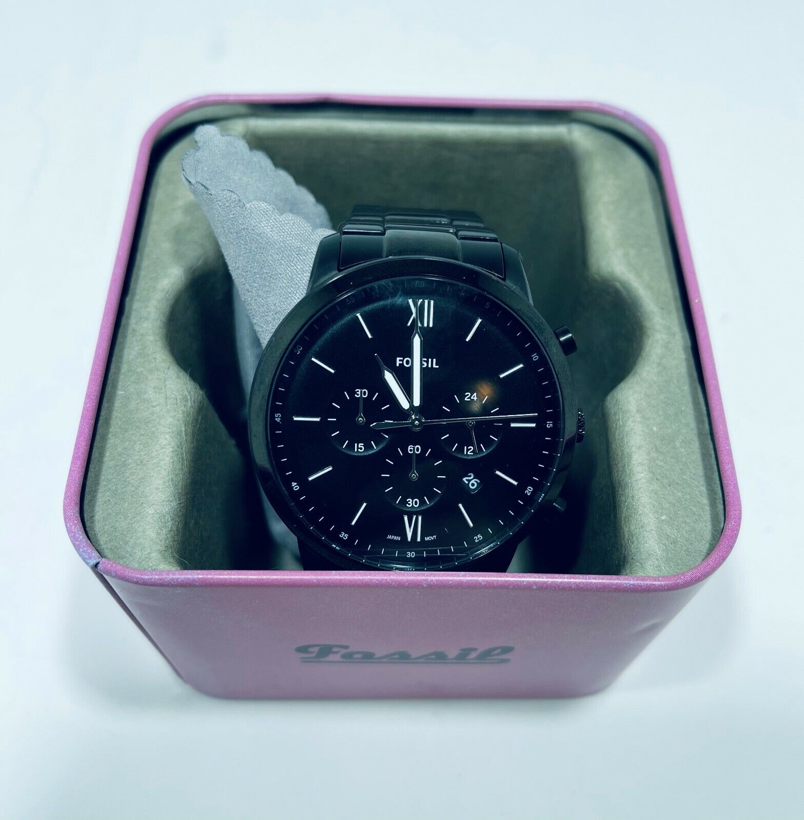 Buy Men's Chronograph Quartz Neutra Black Stainless Steel Black Dial 44Mm Watch in Pakistan