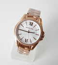 Buy Michael Kors Womens Quartz Whitney Rose Gold Stainless Steel White Dial 38mm Watch - Mk6694 in Pakistan