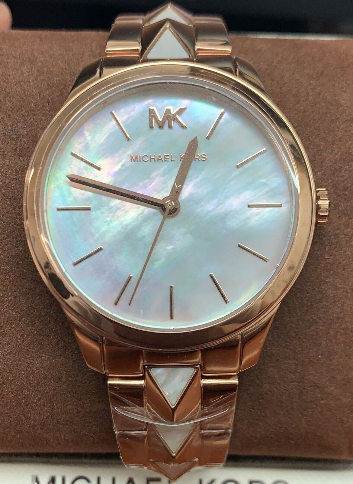 Buy Michael Kors Womens Quartz Runway Stainless Steel Mother Of Pearl Dial 38mm Watch - Mk6671 in Pakistan