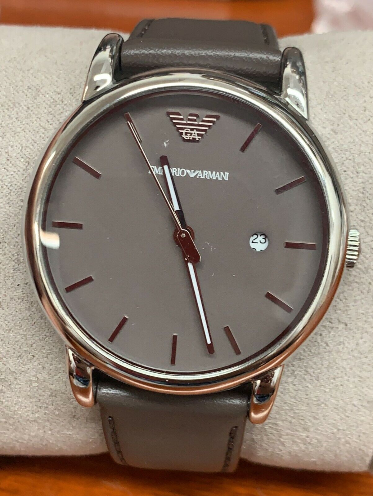Buy Emporio Armani Quartz Leather Strap Brown Dial 41mm Watch for Men - Ar1729 in Pakistan