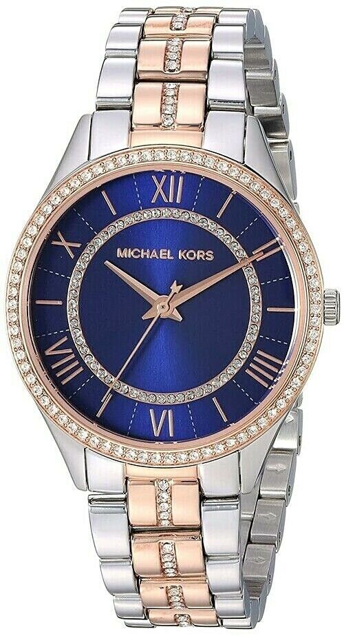Buy Michael Kors Womens Quartz Lauryn Two Tone Stainless Steel Blue Dial 33mm Watch - Mk3929 in Pakistan