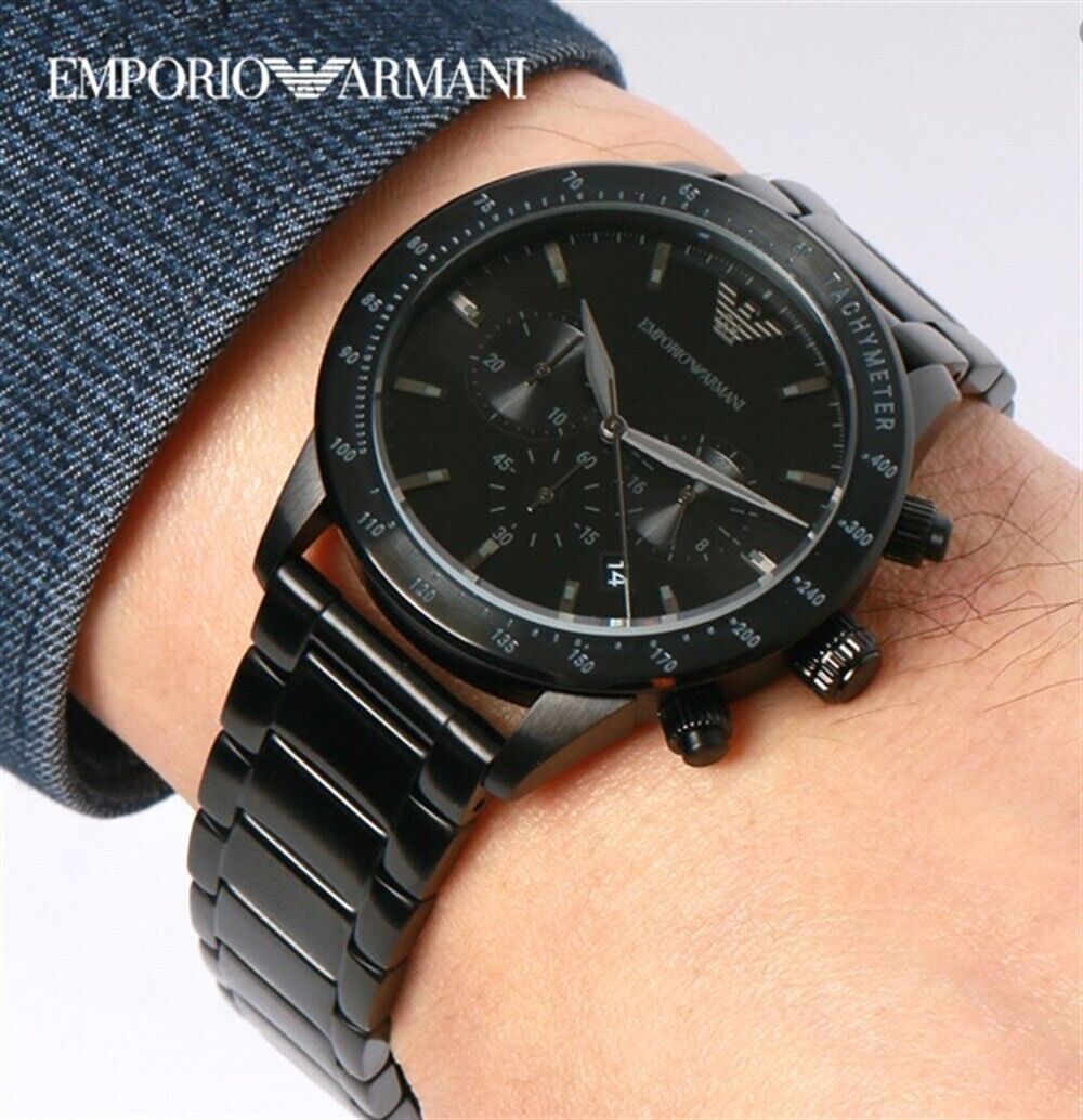 Buy Emporio Armani Mens Quartz Stainless Steel Black Dial 43mm Watch - Ar11242 in Pakistan