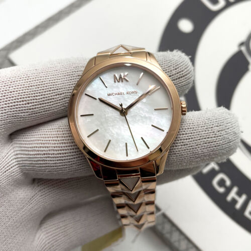 Buy Michael Kors Womens Quartz Runway Stainless Steel Mother Of Pearl Dial 38mm Watch - Mk6671 in Pakistan