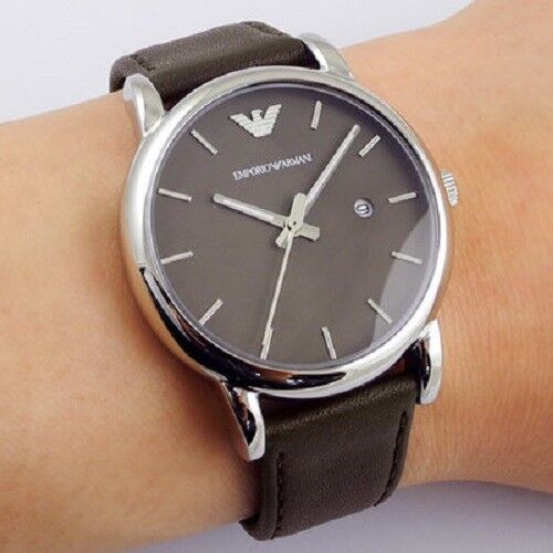 Buy Emporio Armani Quartz Leather Strap Brown Dial 41mm Watch for Men - Ar1729 in Pakistan